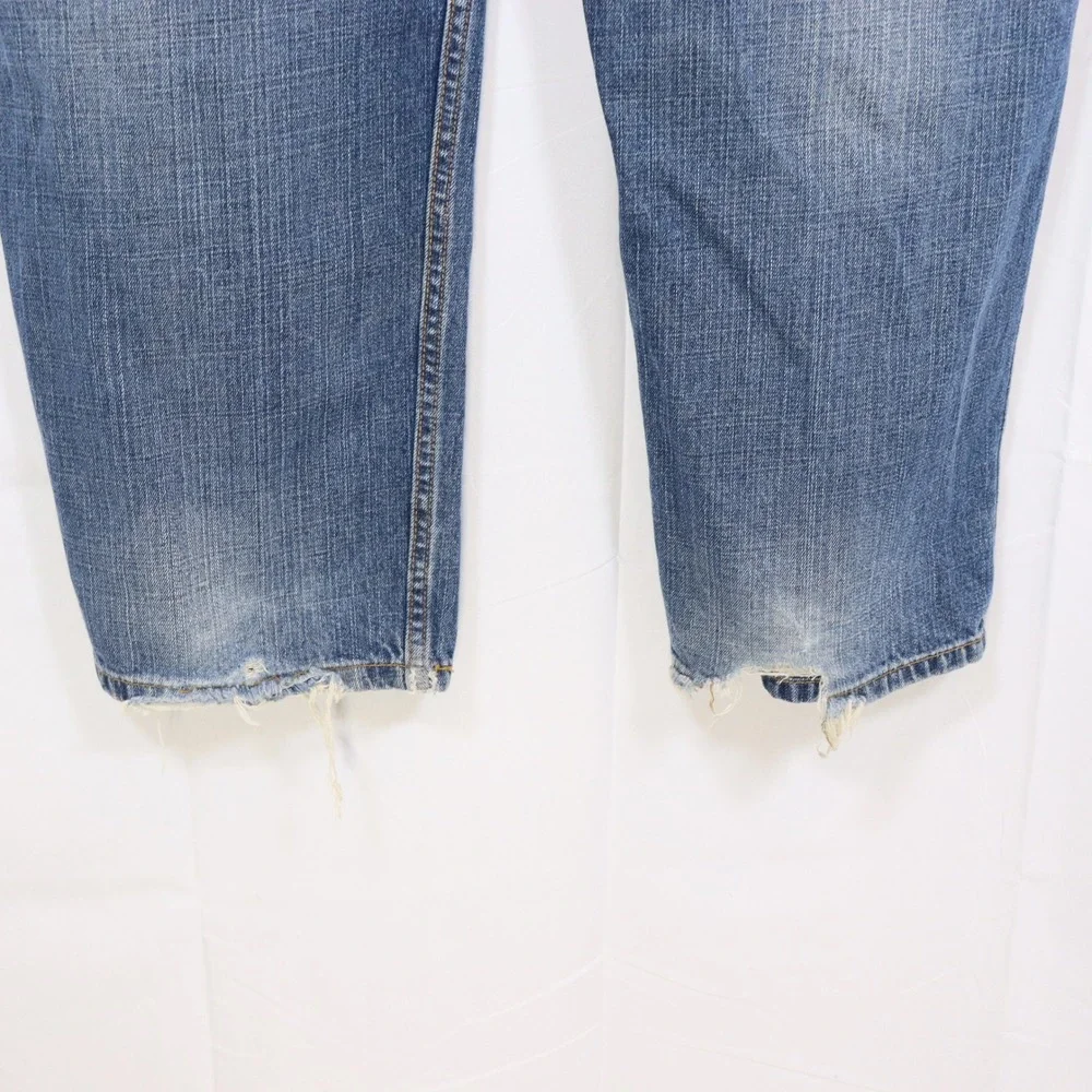Levi's 550 Relaxed‎ Fit Jeans 42x30 Blue Mens Denim Distressed Workwear